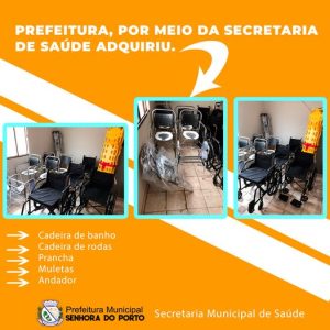 Read more about the article Prefeitura Municipal através da Secretaria de Saúde adquire equipamentos para atendimento a necessidades de pessoas de baixa renda de nosso município!