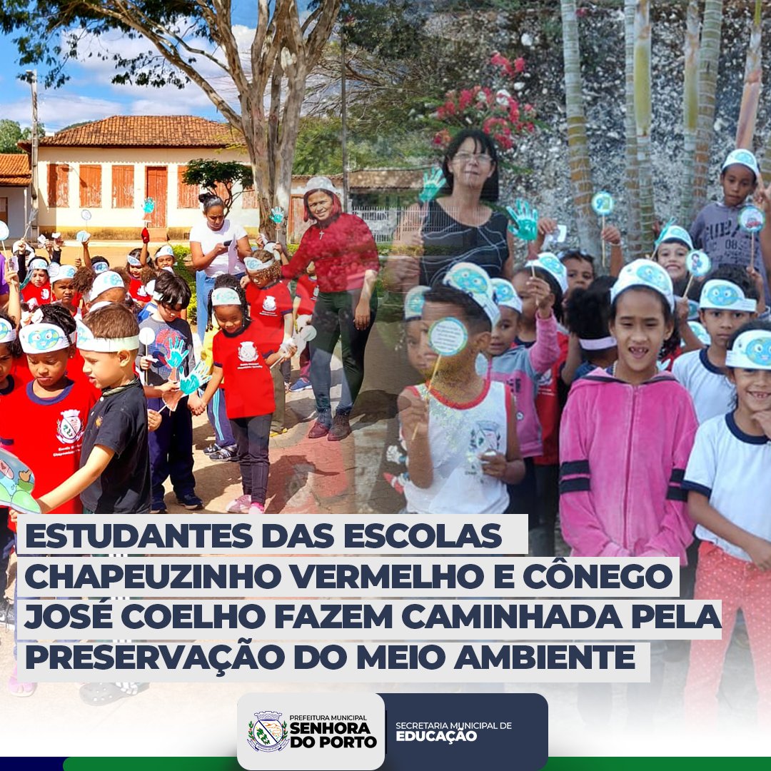 No momento você está vendo As Escolas Municipais “Chapeuzinho Vermelho” (Educação Infantil) e “Cônego José Coelho” (1º ano), realizaram nesta segunda-feira (05), uma caminhada na Praça Monsenhor José Coelho, em alusão ao Dia Mundial do Meio Ambiente