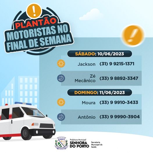 Você está visualizando atualmente Confira o plantão de motoristas para o fim de semana!