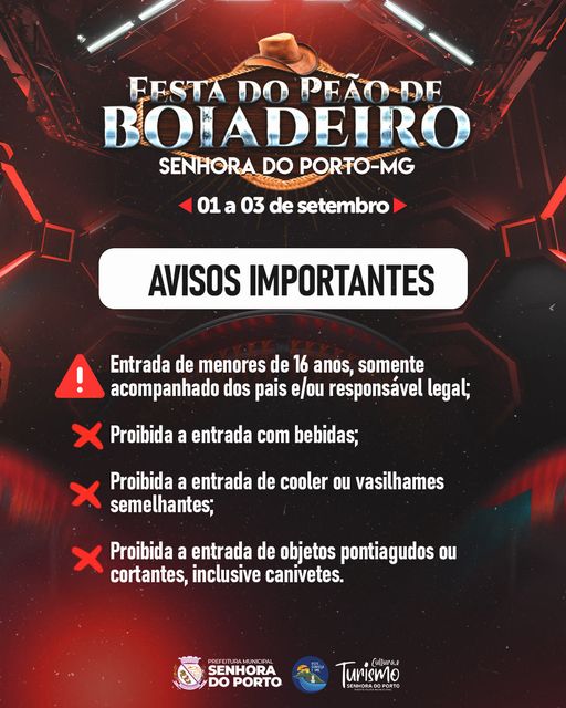 No momento você está vendo A nossa Festa do Peão de Boiadeiro está chegando, e nós temos alguns avisos importantes para você que venha prestigiar o evento em Senhora do Porto.