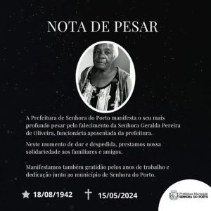 Leia mais sobre o artigo NOTA DE PESAR